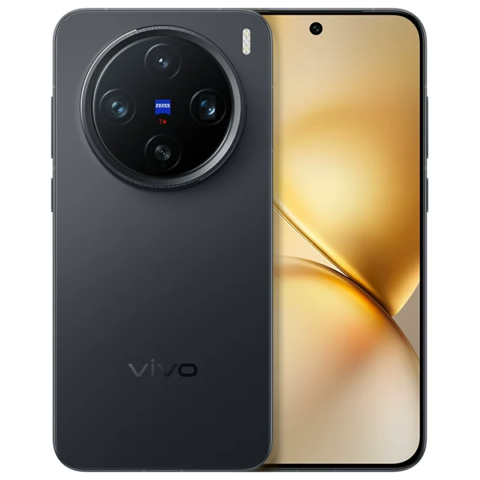 Vivo X200 Pro Mini in black, featuring a matte finish, triple rear cameras, and a seamless AMOLED display.