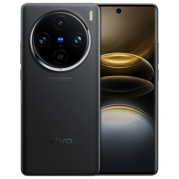 Vivo X100s Pro in black, featuring a sleek matte finish, triple-camera module, and immersive AMOLED screen.