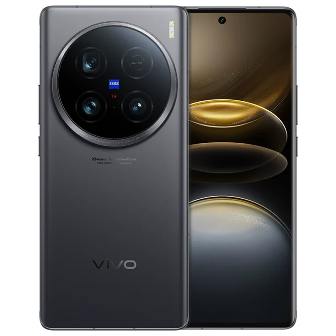 Vivo X100 Ultra in black with a sophisticated matte finish, advanced camera system, and immersive AMOLED screen.