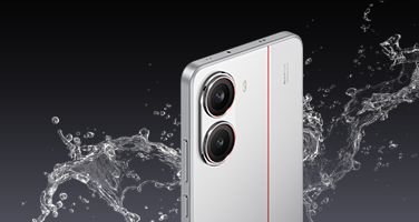 Water-resistant feature demonstration of the Redmi Turbo 4 with water splashes.