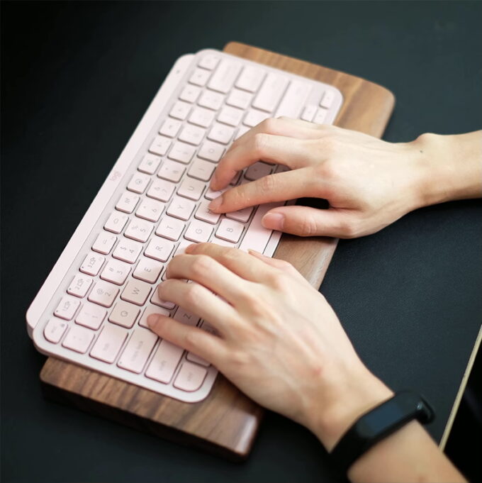 Wood Wrist Rest Tray for Logitech MX Keys Series & Craft