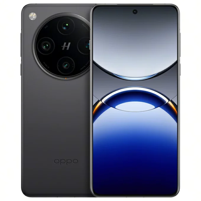 Black OPPO Find X8 Pro smartphone with a sophisticated matte texture and quad-camera setup, emphasizing its modern aesthetic.