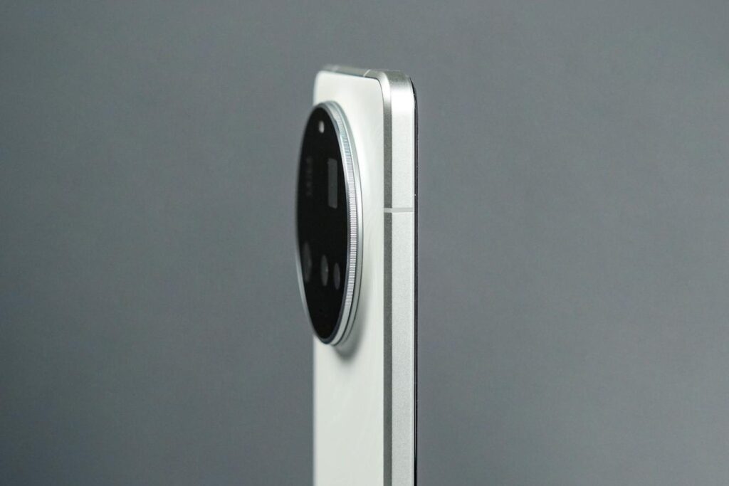 Angled side view of Xiaomi 15 Ultra, emphasizing the protruding camera module.